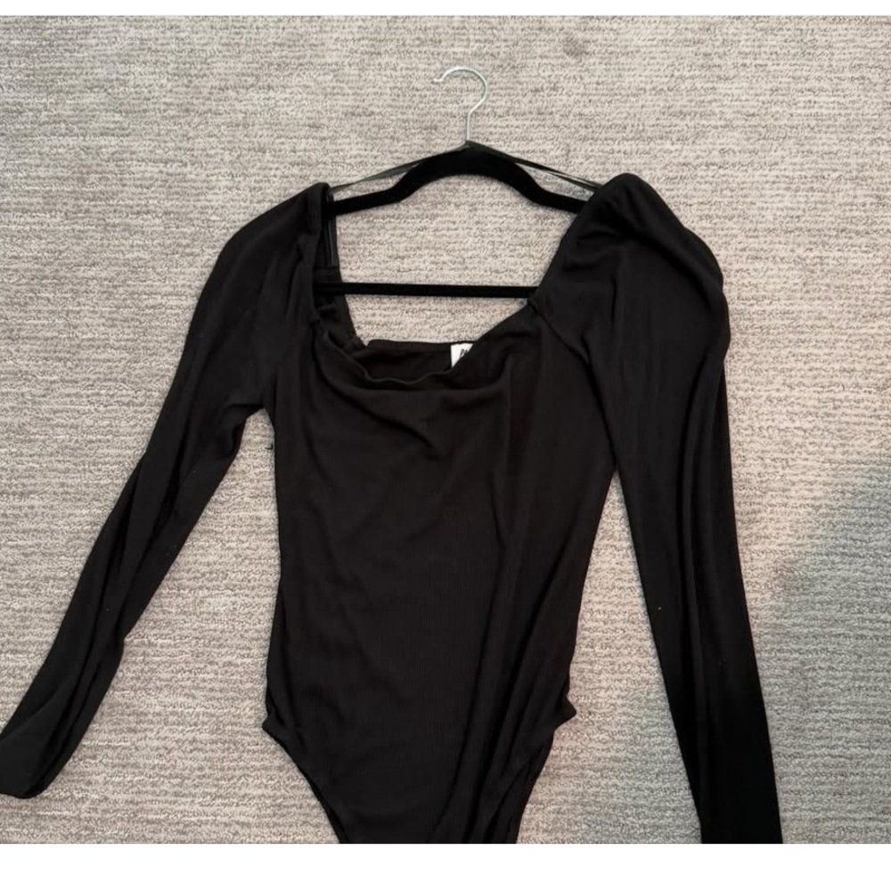 Princess Polly Black Long Sleeve Bodysuit